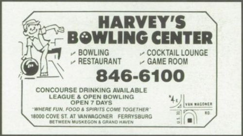Harveys Bowling Center - Old Yearbook Ad (newer photo)